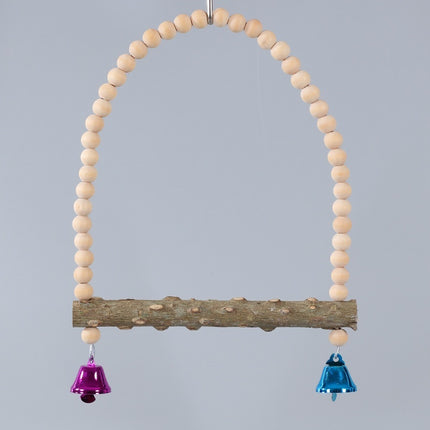 Parrot Solid Wood Stand Rod Swing