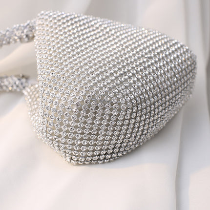 Sacs de soirée portables en strass – Style boulette de soie