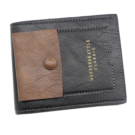 Men's Retro PU Leather Wallet - Stylish & Large Capacity
