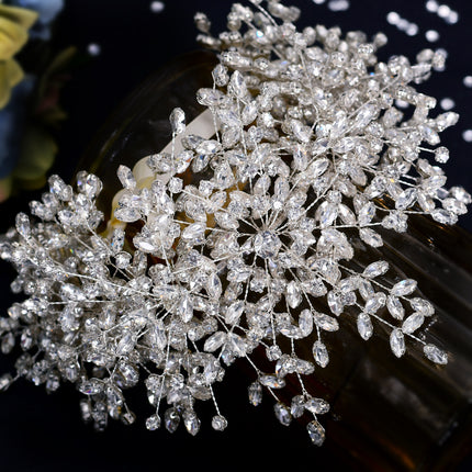 Couronne de mariage de reine en strass faite à la main