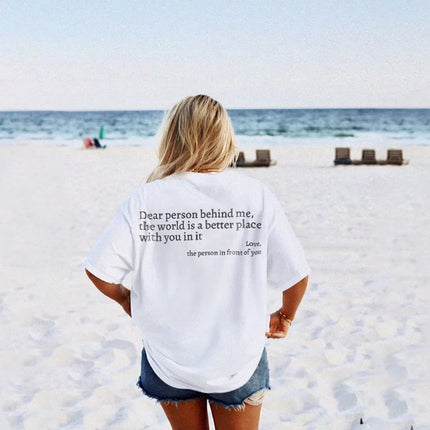 New Fashion Womens Letter T-Shirt