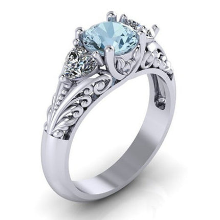 Bague de fiançailles créative pour couple avec diamants