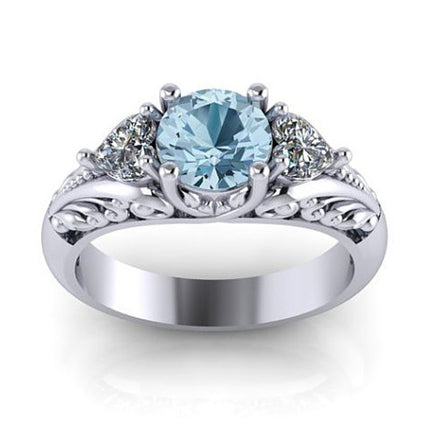 Bague de fiançailles créative pour couple avec diamants
