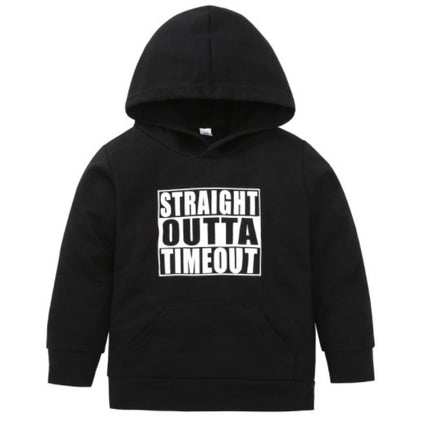 Children's Hooded Sweater Letter Top