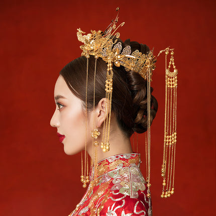 Couronne de cheveux antique Bijoux de cheveux de mariage en or
