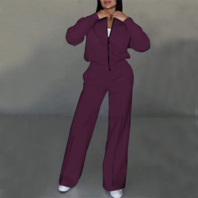 Wide Leg Pants Two-Piece Set