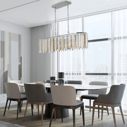 Lustre en cristal ovale moderne