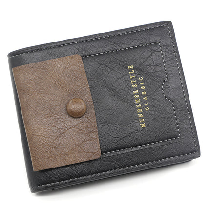 Men's Retro PU Leather Wallet - Stylish & Large Capacity
