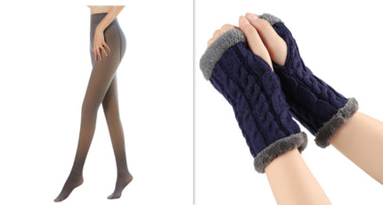 Gants moelleux doublés de polaire, tricotés torsadés, fuites de doigts
