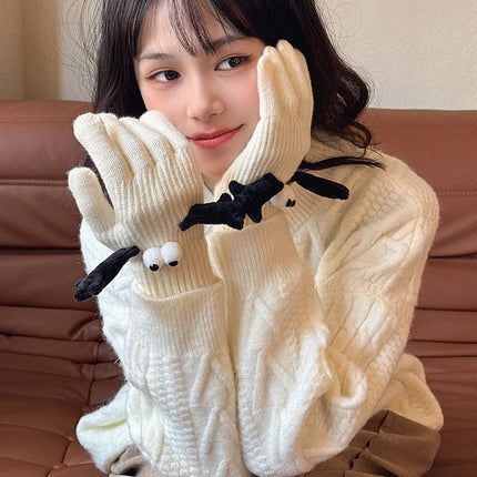 Gants chauds magnétiques pour couple Gants mignons pour les mains de poupée