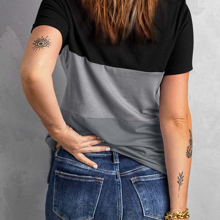 Match Color Short - Sleeved T-shirt