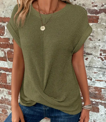 Short-sleeved Waffle T-shirt