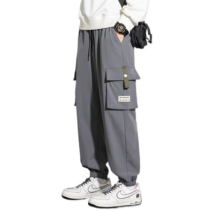Plus Size Men's Workwear Baggy Fall Loose Tapered Pants