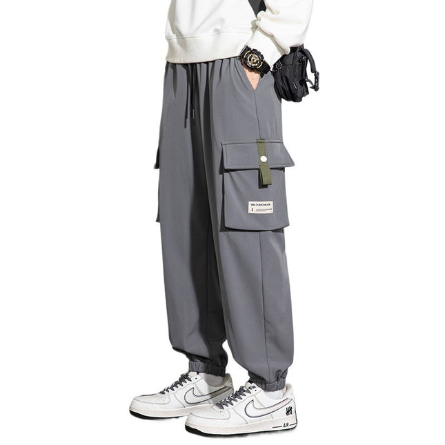 Plus Size Men's Workwear Baggy Fall Loose Tapered Pants