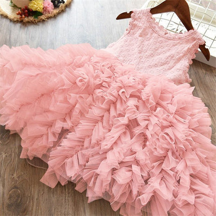 Robe à manches longues en dentelle pour enfants