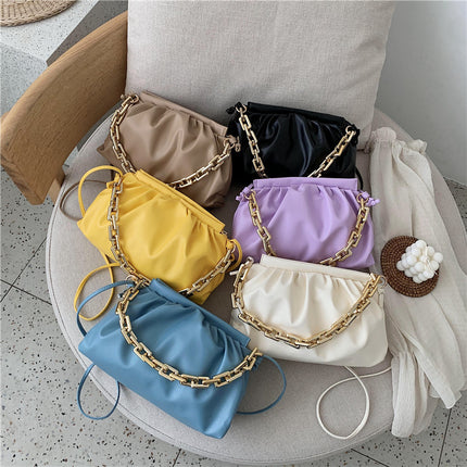 Sac à bandoulière portable à chaîne épaisse en forme de nuage