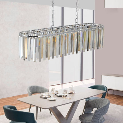 Lustre en cristal ovale moderne