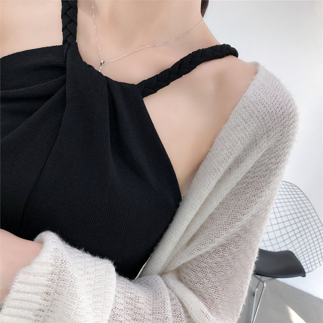 Off-the-shoulder Knitted Camisole