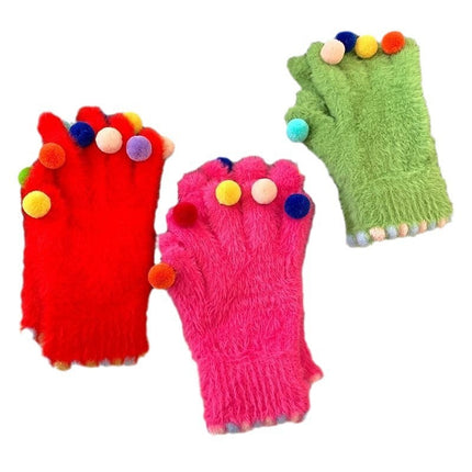 Gants de cyclisme coréens pour étudiantes à écran tactile avec doigts ouverts