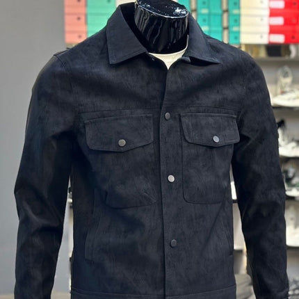 Men's Suede Single-Breasted Jacket