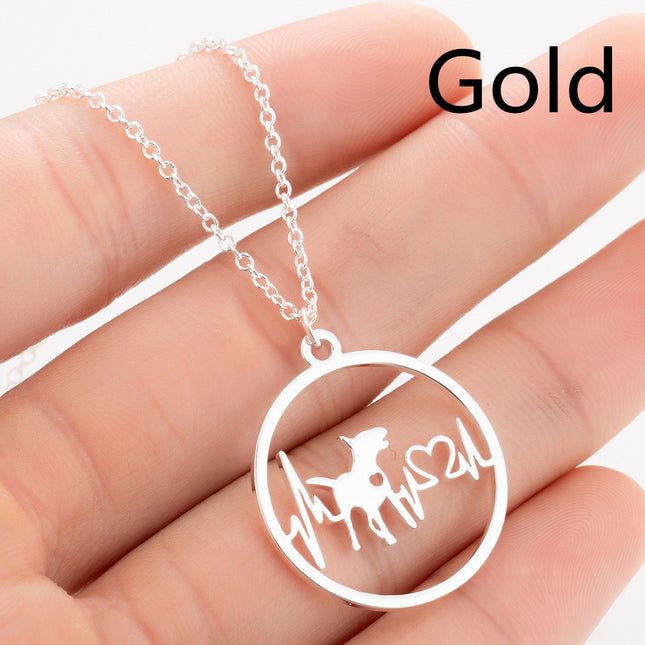 Pet Dog Footprints Paw Necklace