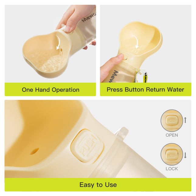 Mewoofun Pet Dog Water Bottle Feeder