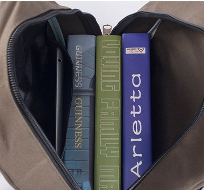 Sac à dos en toile pour homme - Sac d'étudiant durable avec fermeture éclair, 44 x 28 x 16 cm, élégant et pratique