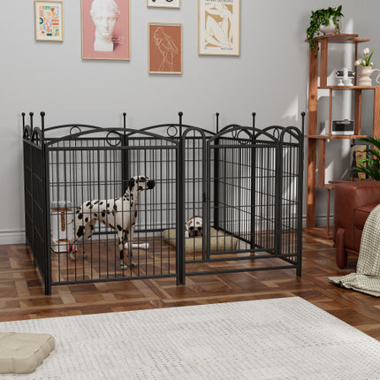 Clôture métallique pour chien de 32 pouces à 8 panneaux