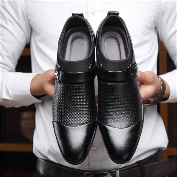 Men's Formal Leather Shoes - Breathable, Wear-Resistant, Non-Slip