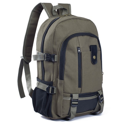 Sac à dos en toile pour homme - Sac d'étudiant durable avec fermeture éclair, 44 x 28 x 16 cm, élégant et pratique