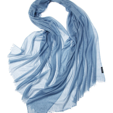 300 Rings Velvet Scarf Thin Solid Color And Plain Sun Protection