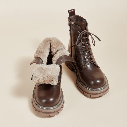 Bottines à lacets de style rétro britannique pour hommes