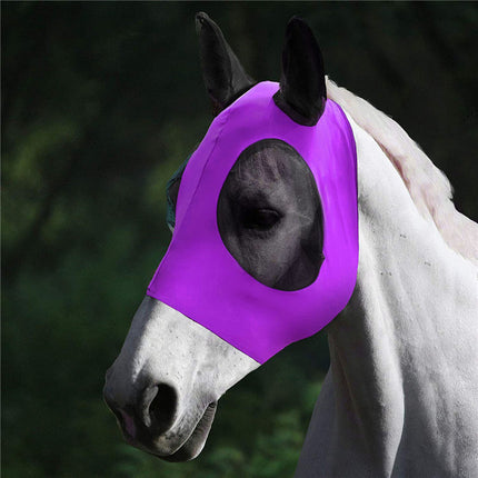Masque anti-mouches en lycra avec oreilles pour chevaux