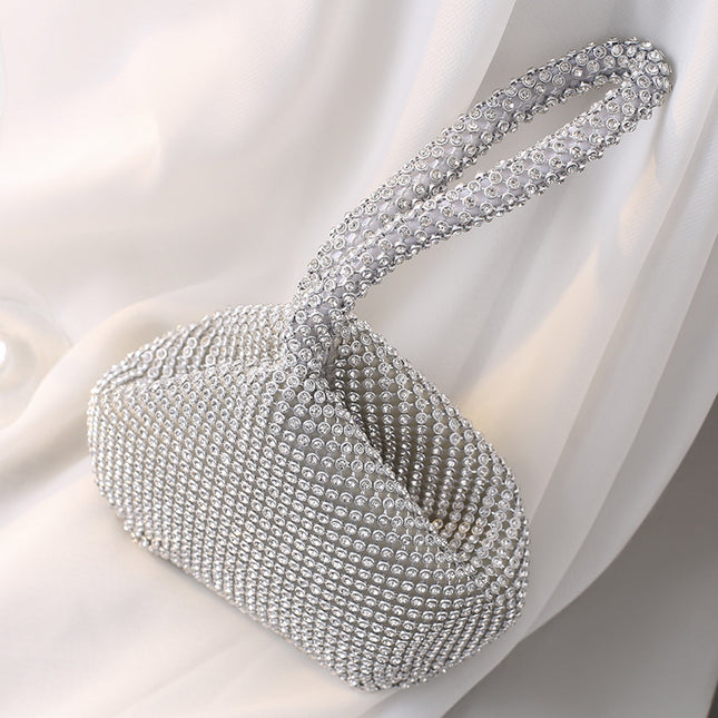 Sacs de soirée portables en strass – Style boulette de soie