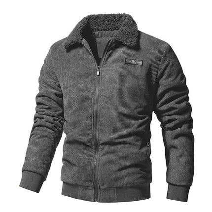 Men's Padded Corduroy Lapel Jacket