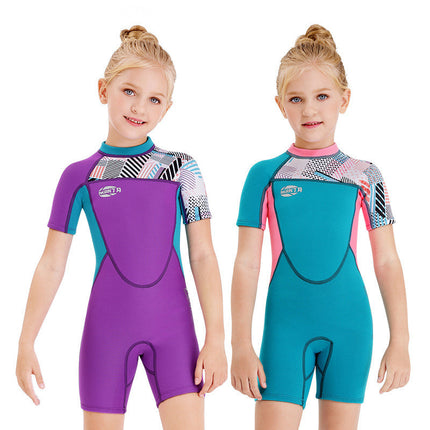 Girls Snorkeling  Short-Sleeved Swimwear