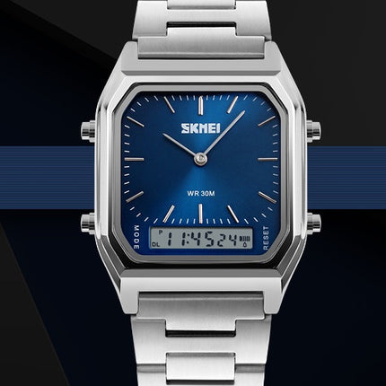 Retro Classic Business Steel Strap Electronic Watch