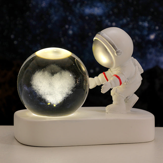 Glowing Astronaut Galaxy Crystal Ball Night Light