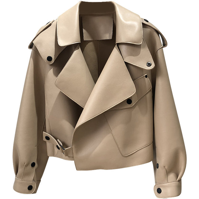 Sheepskin Loose-fitting Short Coat