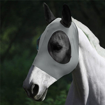 Masque anti-mouches en lycra avec oreilles pour chevaux