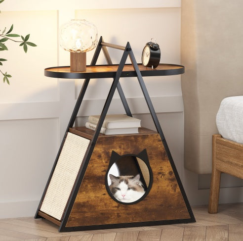 Cat House End Table
