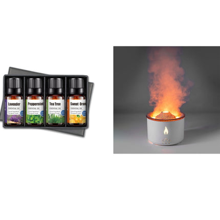 Creative Ultrasonic Essential Oil Humidifier Volcano Aromatherapy Machine Spray Jellyfish Air Flame Humidifier Diffuser