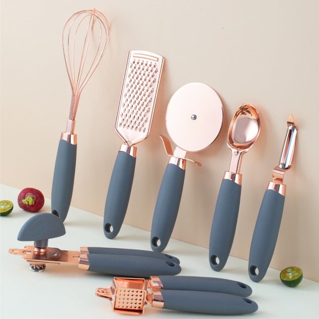 Ensemble de gadgets d'éplucheur de cuisine en cuivre plaqué
