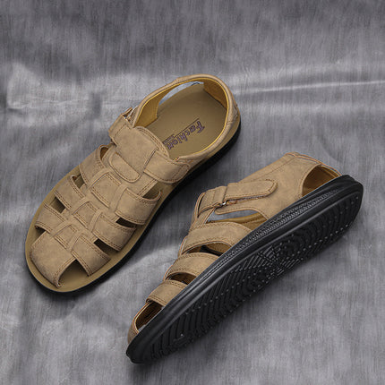 Men's Lightweight Casual Leather Sandals Comfortable Shoes