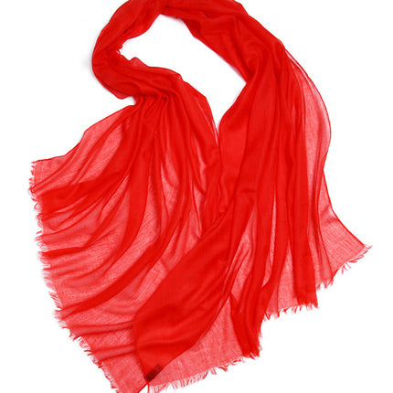 300 Rings Velvet Scarf Thin Solid Color And Plain Sun Protection