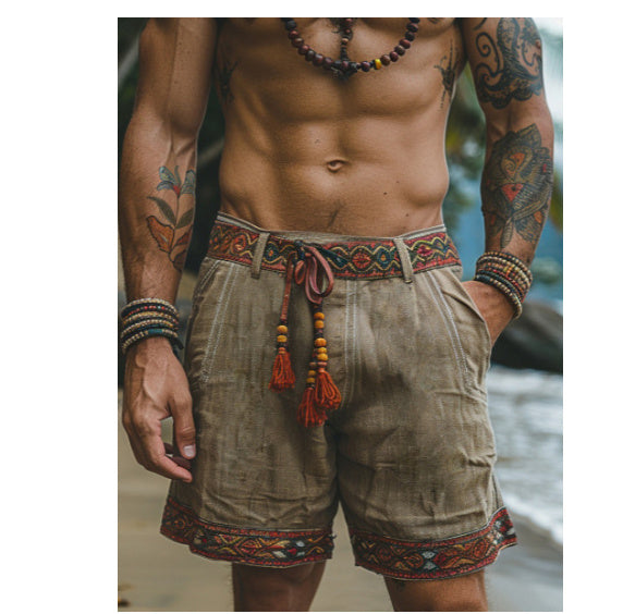 Summer Retro Ethnic Casual Shorts