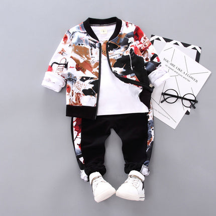 Ensemble de vêtements pour enfants en trois pièces pour garçons
