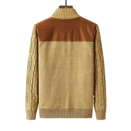 Men's Fleece-Lined Thickened Sweater