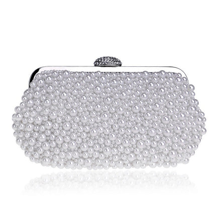 Pochette de banquet de luxe faite à la main avec perles - Coque en polyester avec détails en perles