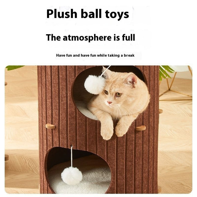 Cat Scratch Board Felt Nest